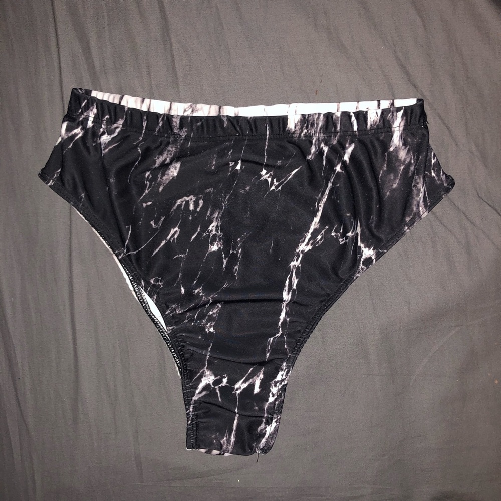 FRW Marble Brazilian High-Waist Rave Bottoms Sz M
